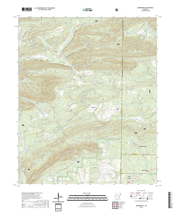 Bonnerdale, AR — USGS 7.5-minute topo (2024)