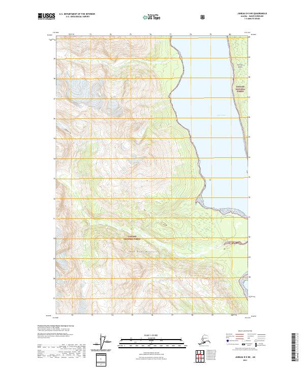 Juneau D-5 NE, AK — USGS 7.5-minute topo (2021)