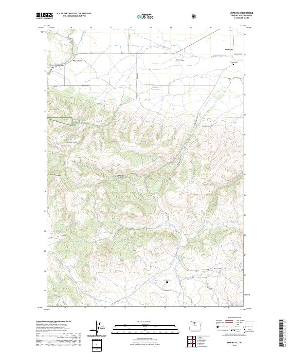 Wapinitia, OR — USGS 7.5-minute topo (2024)