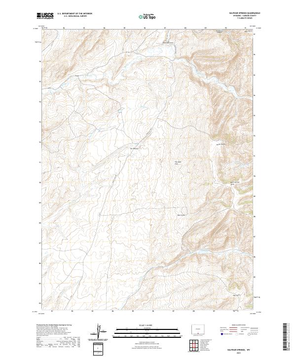 Sulphur Springs, WY — USGS 7.5-minute topo (2021)
