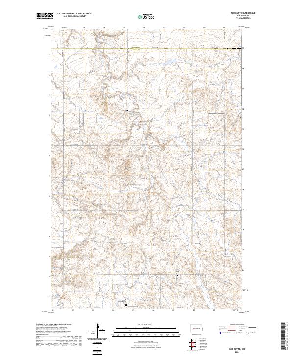 Red Butte, ND — USGS 7.5-minute topo (2024)