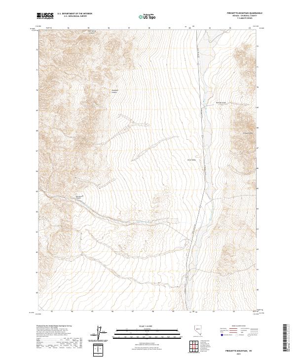 Pirouette Mountain, NV — USGS 7.5-minute topo (2021)
