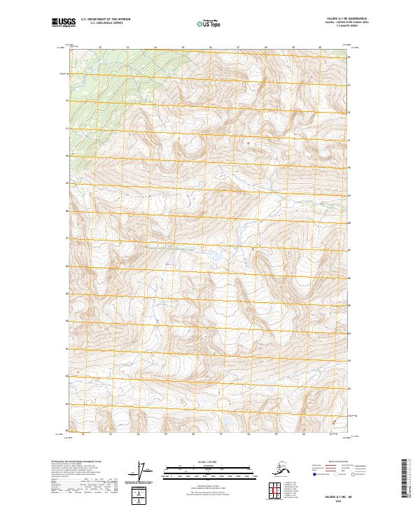 Valdez A-1 NE, AK — USGS 7.5-minute topo (2023)