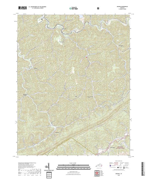 Roxana, KY — USGS 7.5-minute topo (2022)