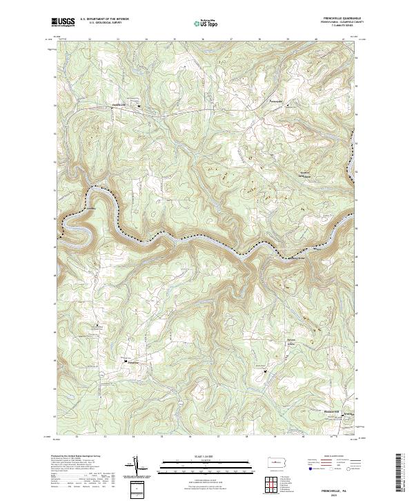 Frenchville, PA — USGS 7.5-minute topo (2023)
