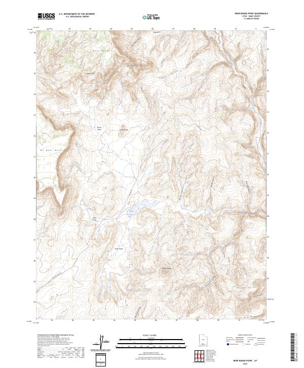 Deer Range Point, UT — USGS 7.5-minute topo (2023)
