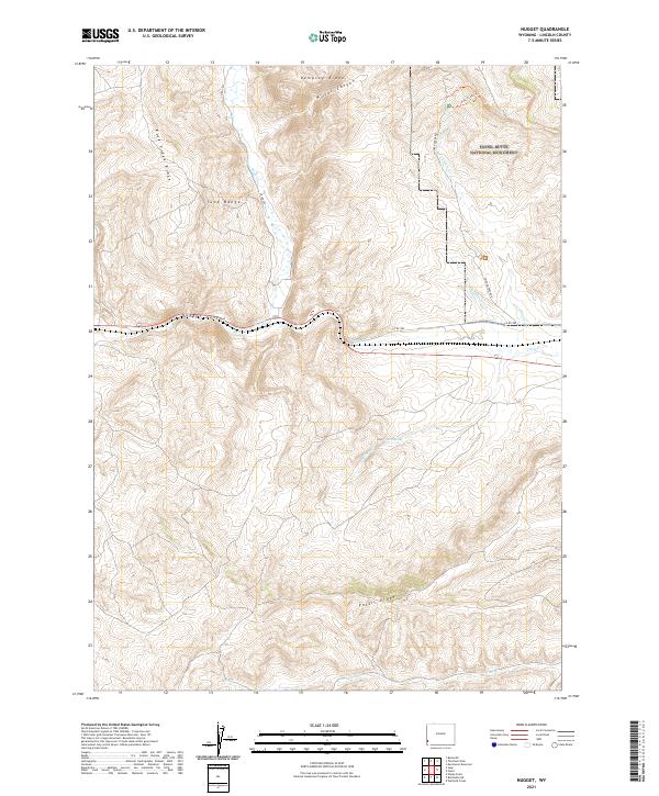 Nugget, WY — USGS 7.5-minute topo (2021)