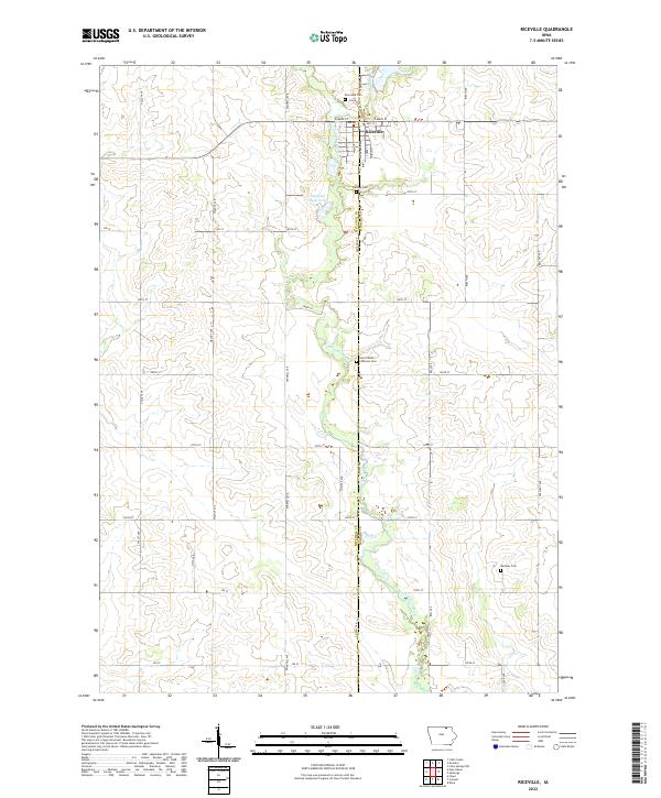 Riceville, IA — USGS 7.5-minute topo (2022)