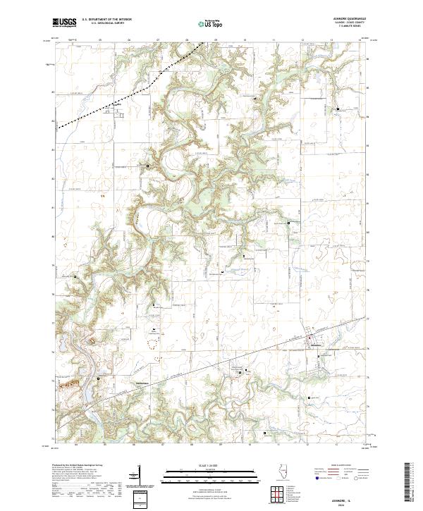 Ashmore, IL — USGS 7.5-minute topo (2024)
