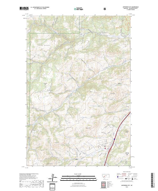 Jefferson City, MT — USGS 7.5-minute topo (2024)