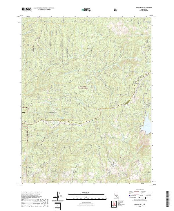 Peddler Hill, CA — USGS 7.5-minute topo (2021)