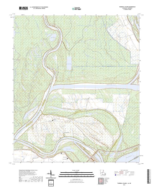 Turnbull Island, LA-MS — USGS 7.5-minute topo (2024)