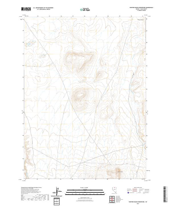 Winters Ranch Reservoir, NV — USGS 7.5-minute topo (2021)