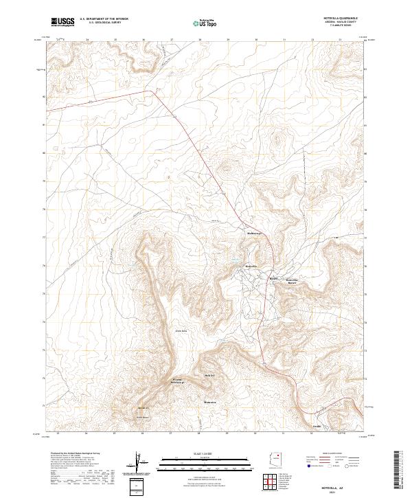 Hotevilla, AZ — USGS 7.5-minute topo (2021)