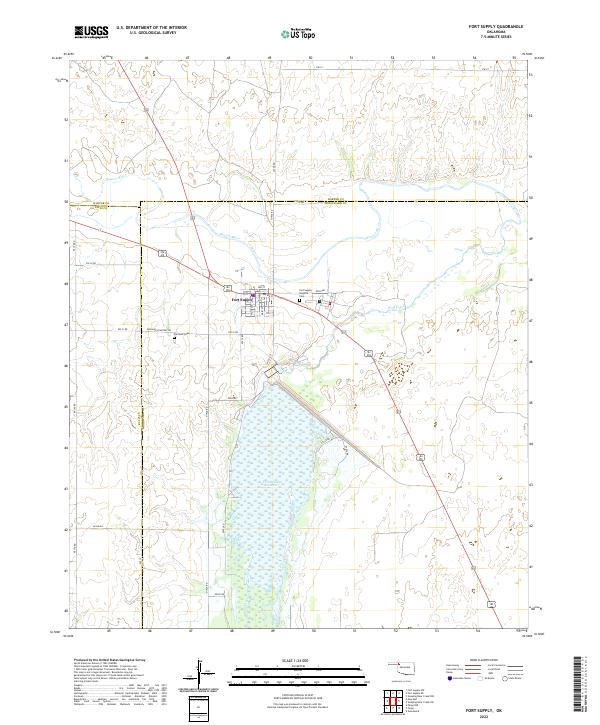 Fort Supply, OK — USGS 7.5-minute topo (2022)