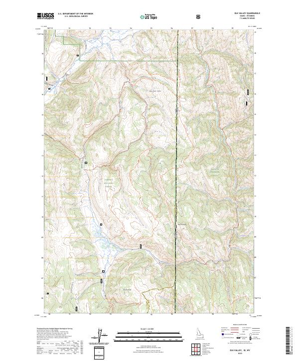 Elk Valley, ID-WY — USGS 7.5-minute topo (2023)
