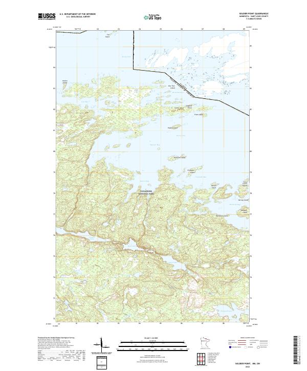 Soldier Point, MN-ON — USGS 7.5-minute topo (2022)
