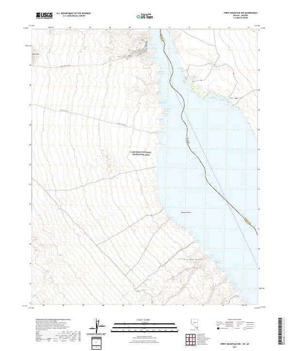 Spirit Mountain NW, NV-AZ — USGS 7.5-minute topo (2021)