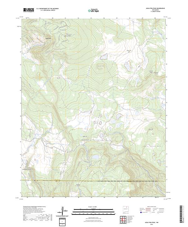 Agua Fria Peak, NM — USGS 7.5-minute topo (2023)