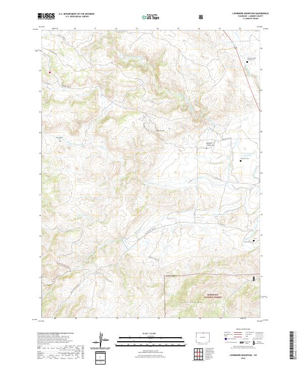 Livermore Mountain, CO — USGS 7.5-minute topo (2022)