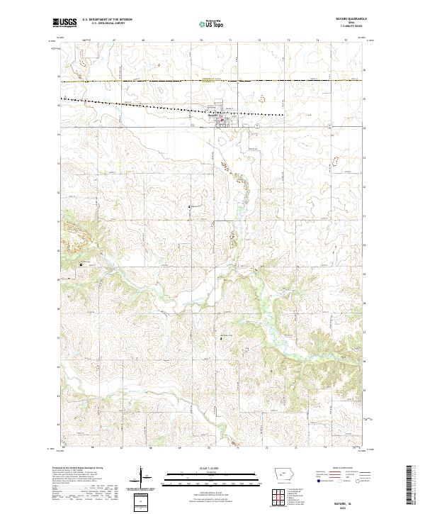 Bayard, IA — USGS 7.5-minute topo (2022)