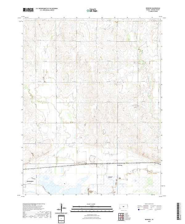 Redwing, KS — USGS 7.5-minute topo (2022)