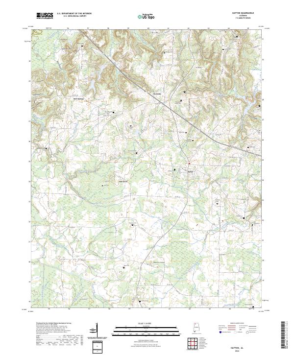 Hatton, AL — USGS 7.5-minute topo (2024)
