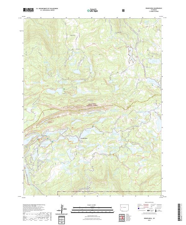 Grand Mesa, CO — USGS 7.5-minute topo (2022)