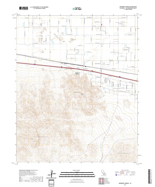 Newberry Springs, CA — USGS 7.5-minute topo (2021)