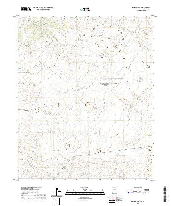 Cowboy Mesa NW, NM — USGS 7.5-minute topo (2023)