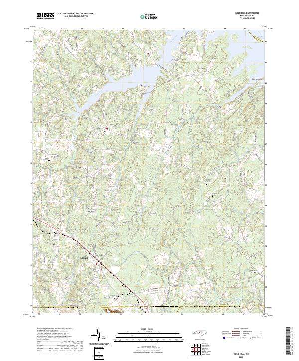 Gold Hill, NC — USGS 7.5-minute topo (2022)