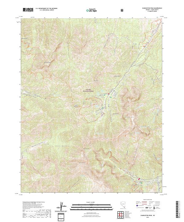Charleston Peak, NV — USGS 7.5-minute topo (2021)