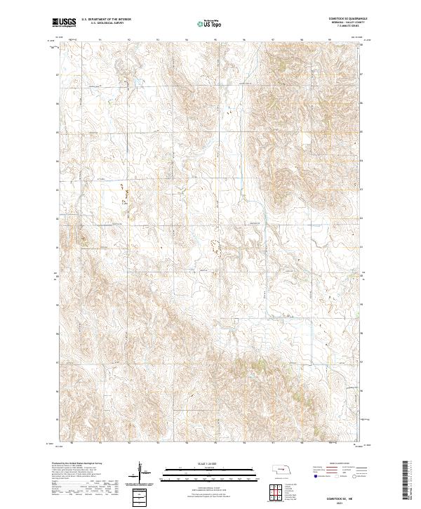 Comstock SE, NE — USGS 7.5-minute topo (2021)