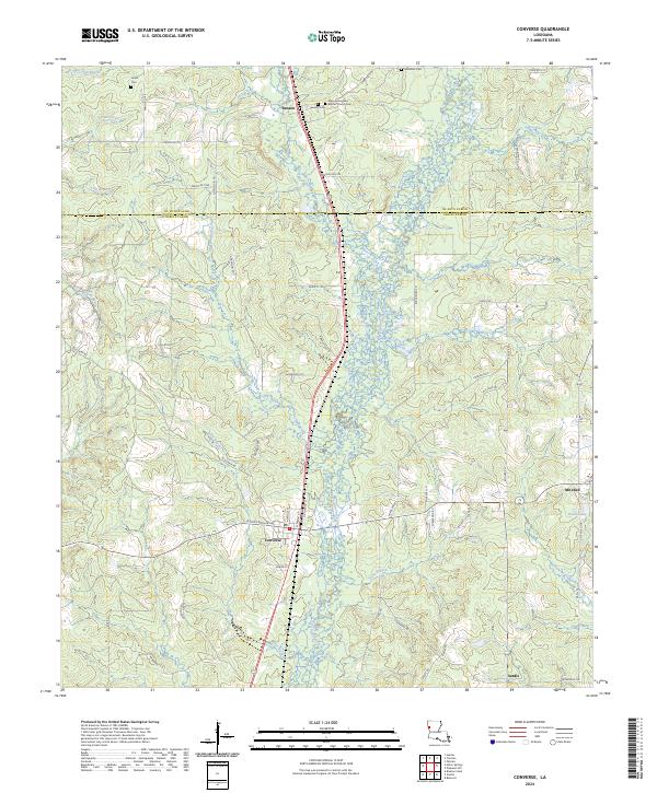 Converse, LA — USGS 7.5-minute topo (2024)