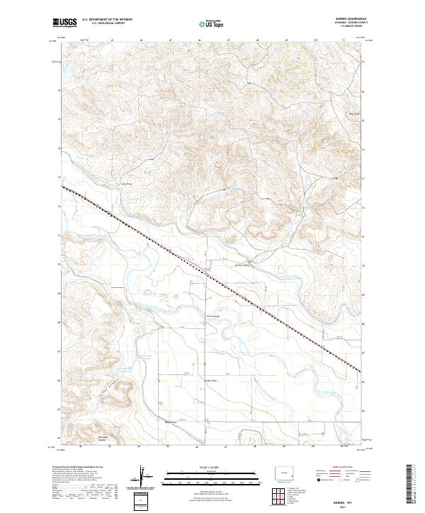 Barnes, WY — USGS 7.5-minute topo (2021)