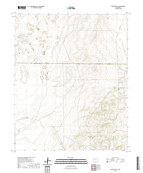 York Ranch SE, NM — USGS 7.5-minute topo (2023)