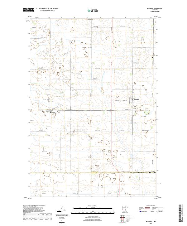 Blomkest, MN — USGS 7.5-minute topo (2022)