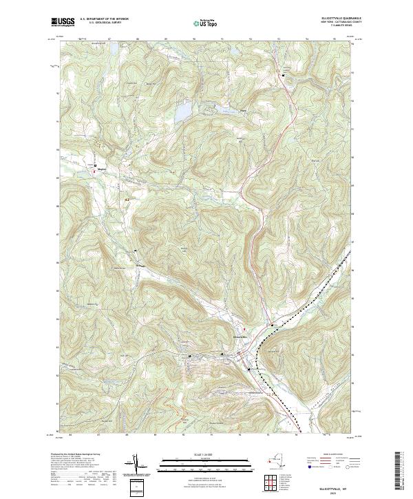 Ellicottville, NY — USGS 7.5-minute topo (2023)