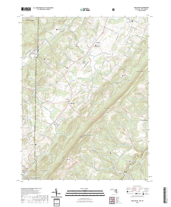 Table Rock, MD-WV — USGS 7.5-minute topo (2023)