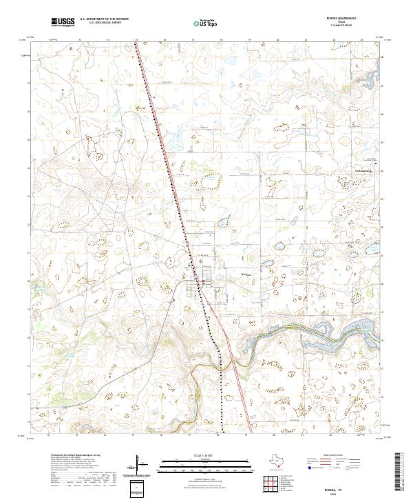 Riviera, TX — USGS 7.5-minute topo (2022)