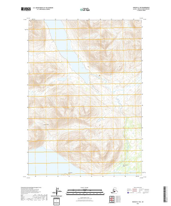 Karluk A-1 NE, AK — USGS 7.5-minute topo (2021)