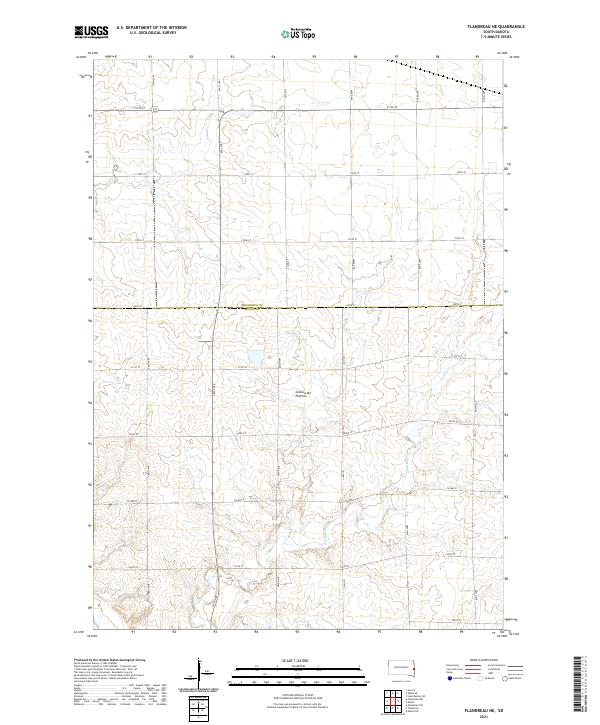 Flandreau NE, SD — USGS 7.5-minute topo (2021)