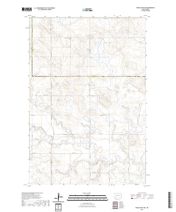 Pearl Butte NW, ND — USGS 7.5-minute topo (2024)