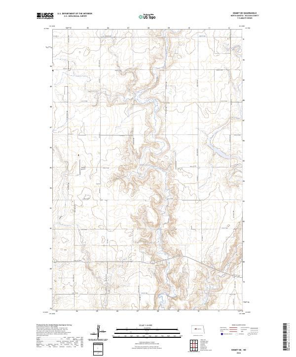 Emmet NE, ND — USGS 7.5-minute topo (2024)