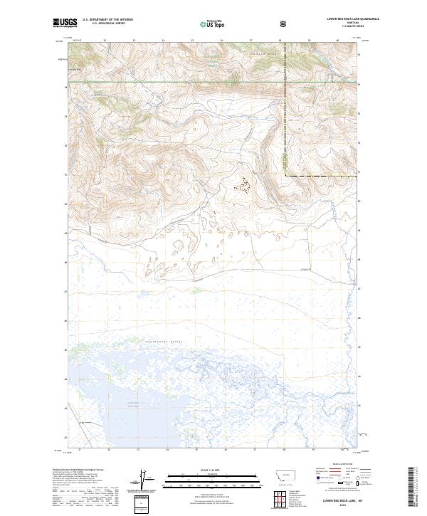 Lower Red Rock Lake, MT — USGS 7.5-minute topo (2024)