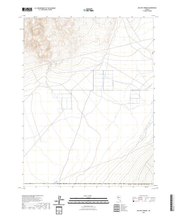 Sou Hot Springs, NV — USGS 7.5-minute topo (2023)