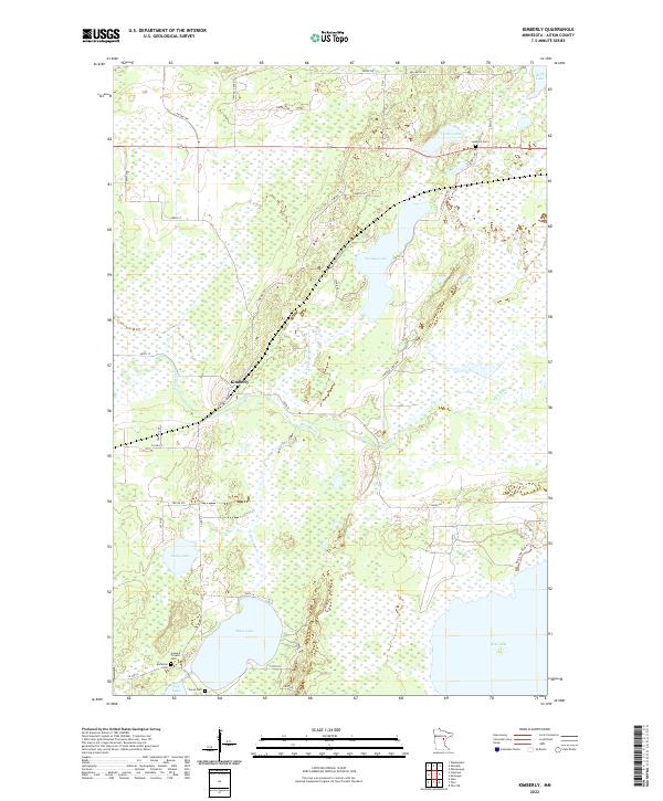 Kimberly, MN — USGS 7.5-minute topo (2022)