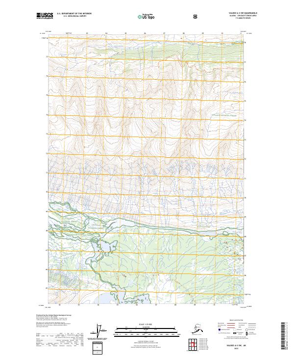 Valdez A-3 SW, AK — USGS 7.5-minute topo (2023)