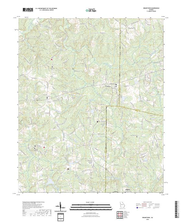 Draketown, GA — USGS 7.5-minute topo (2024)