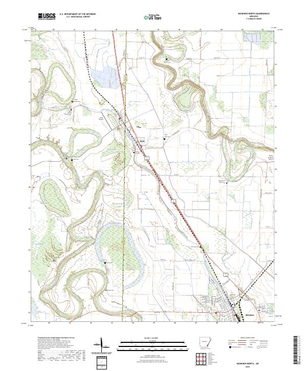 McGehee North, AR — USGS 7.5-minute topo (2024)